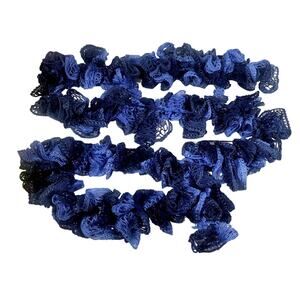 Handmade Two-Tone‎ Blue Crochet Scarf